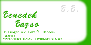benedek bazso business card